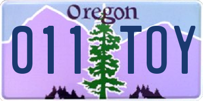 OR license plate 011TOY