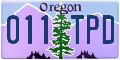 OR license plate 011TPD