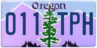 OR license plate 011TPH