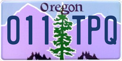 OR license plate 011TPQ