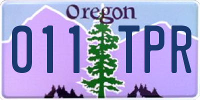 OR license plate 011TPR