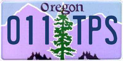 OR license plate 011TPS