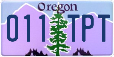 OR license plate 011TPT