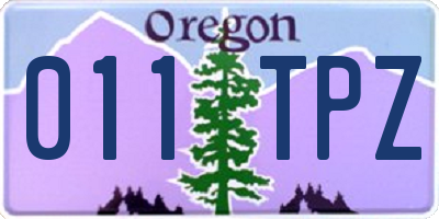 OR license plate 011TPZ
