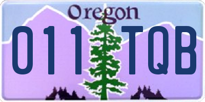 OR license plate 011TQB