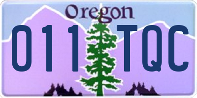 OR license plate 011TQC