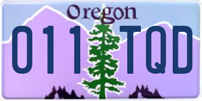 OR license plate 011TQD