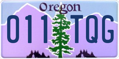 OR license plate 011TQG