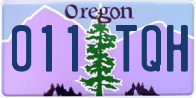 OR license plate 011TQH