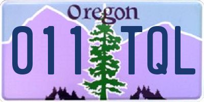 OR license plate 011TQL