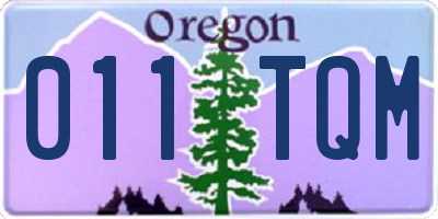 OR license plate 011TQM