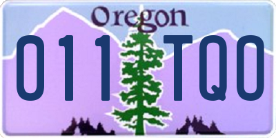 OR license plate 011TQO
