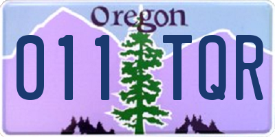 OR license plate 011TQR