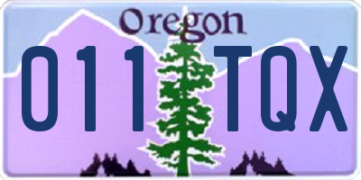 OR license plate 011TQX