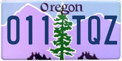 OR license plate 011TQZ