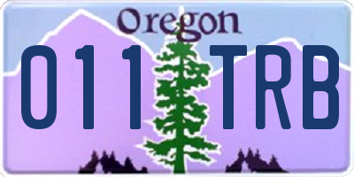OR license plate 011TRB