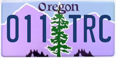 OR license plate 011TRC