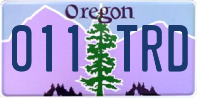 OR license plate 011TRD