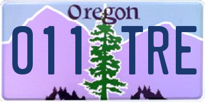 OR license plate 011TRE
