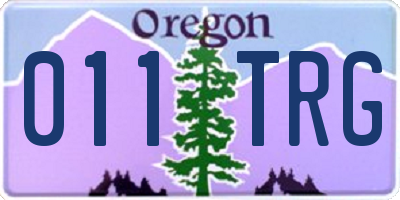 OR license plate 011TRG