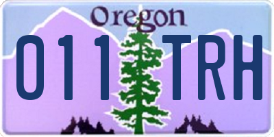 OR license plate 011TRH