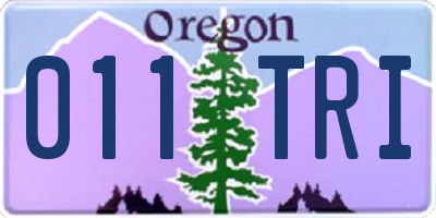 OR license plate 011TRI