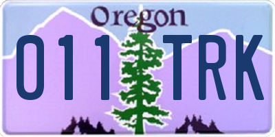 OR license plate 011TRK