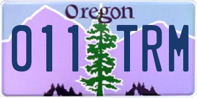 OR license plate 011TRM