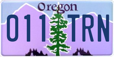 OR license plate 011TRN
