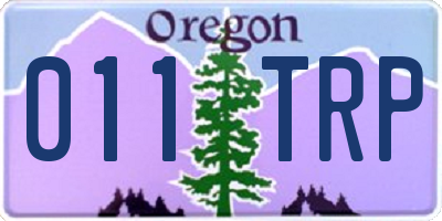 OR license plate 011TRP