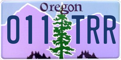 OR license plate 011TRR