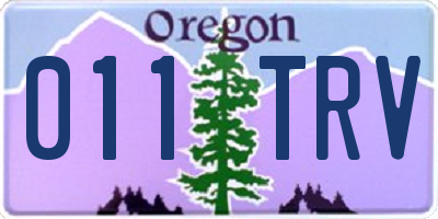 OR license plate 011TRV