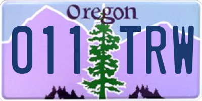 OR license plate 011TRW