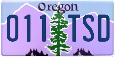 OR license plate 011TSD