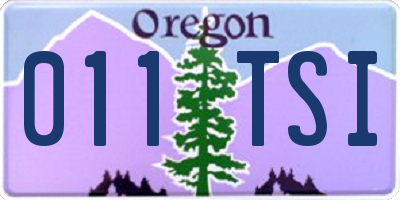 OR license plate 011TSI