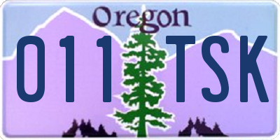 OR license plate 011TSK