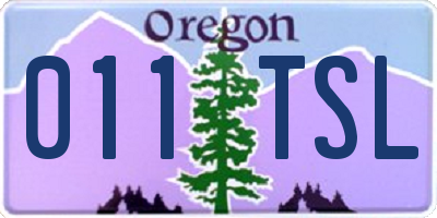 OR license plate 011TSL