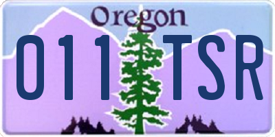 OR license plate 011TSR