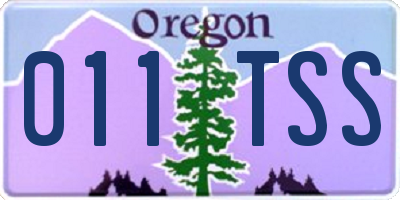 OR license plate 011TSS