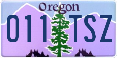 OR license plate 011TSZ