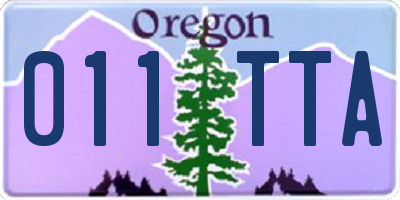 OR license plate 011TTA