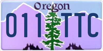 OR license plate 011TTC