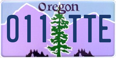 OR license plate 011TTE