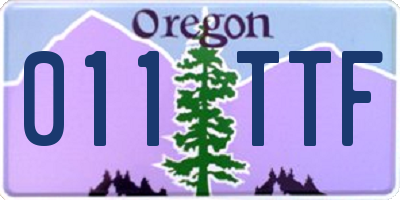 OR license plate 011TTF