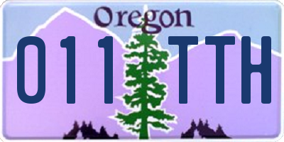 OR license plate 011TTH