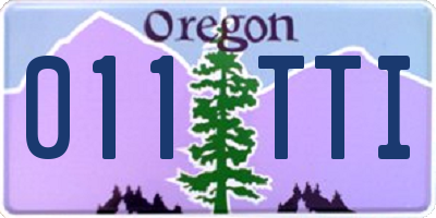 OR license plate 011TTI