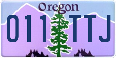 OR license plate 011TTJ