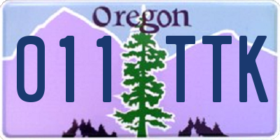 OR license plate 011TTK