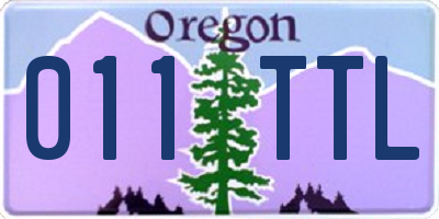 OR license plate 011TTL