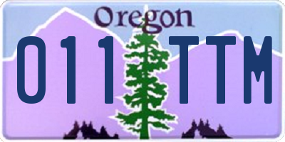 OR license plate 011TTM